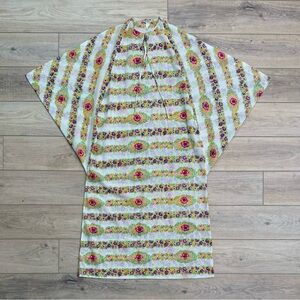 Vintage 70s‎ Lord & Taylor Floral Caftan Maxi Dress Boho Resort Hostess Lounge